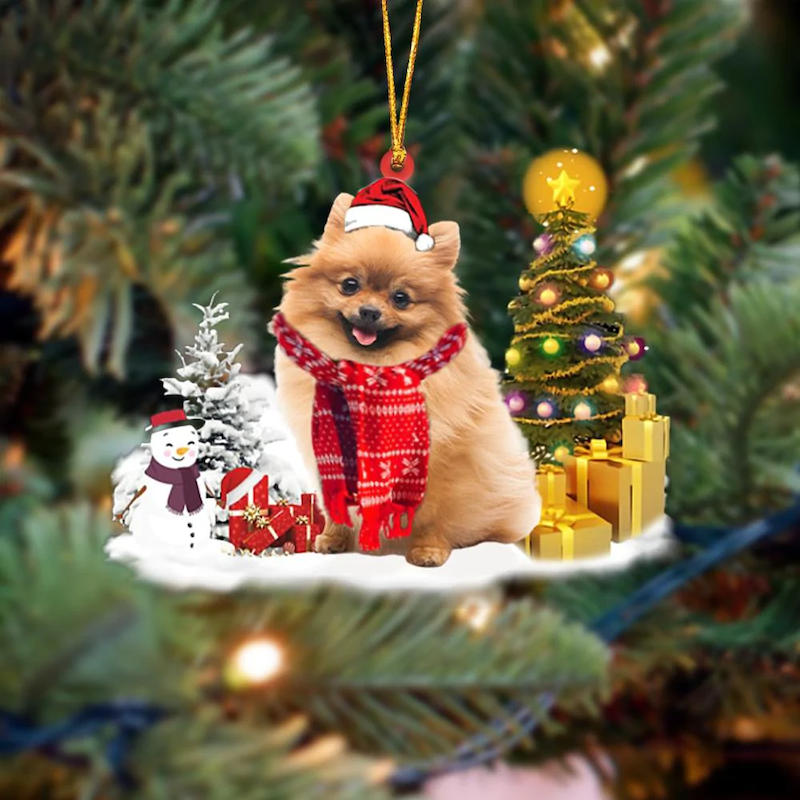 Pomeranian Christmas Ornament SM033-Jolura