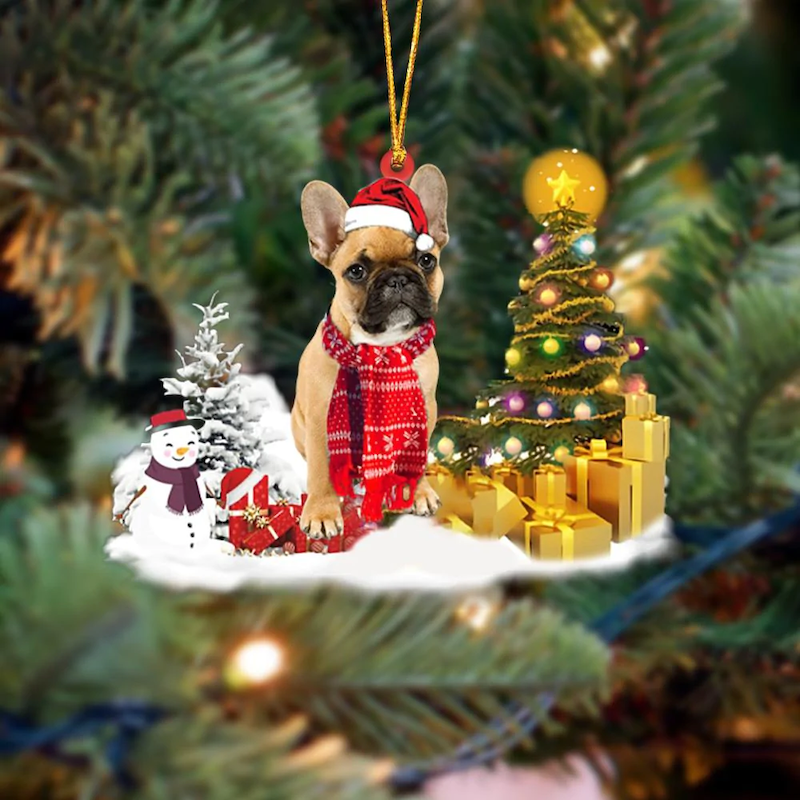 French Bulldog Christmas Ornament SM034-Jolura