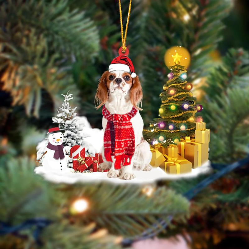 Cavalier King Charles Spaniel Christmas Ornament SM035-Jolura