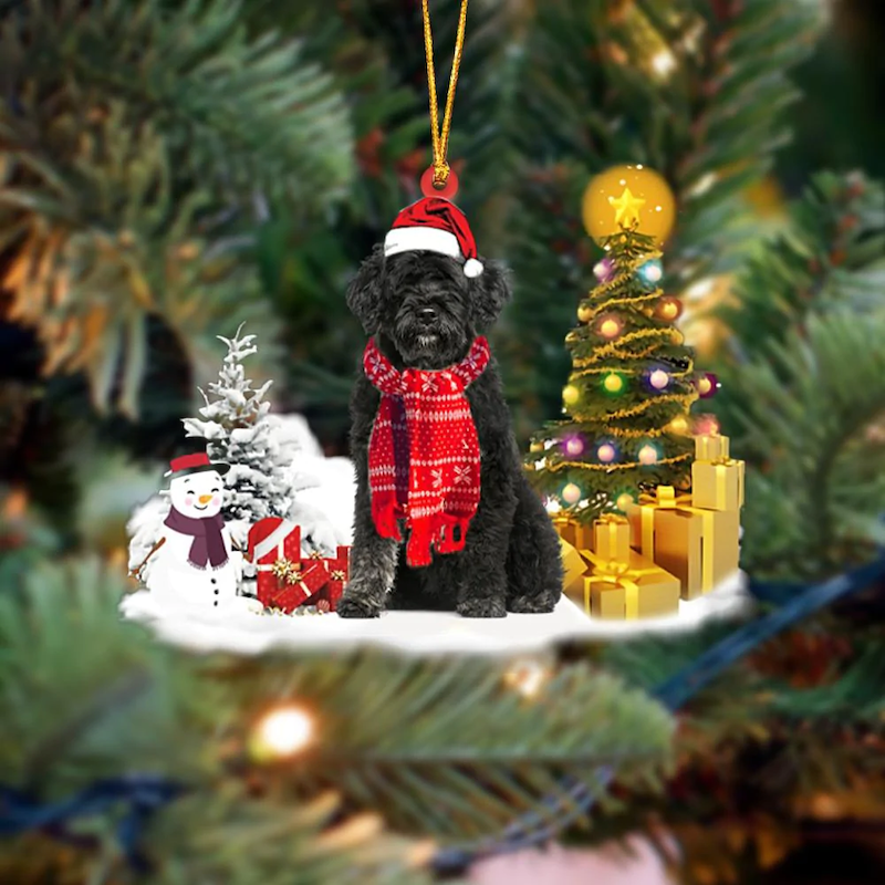 Portuguese Water Dog Christmas Ornament SM036-Jolura