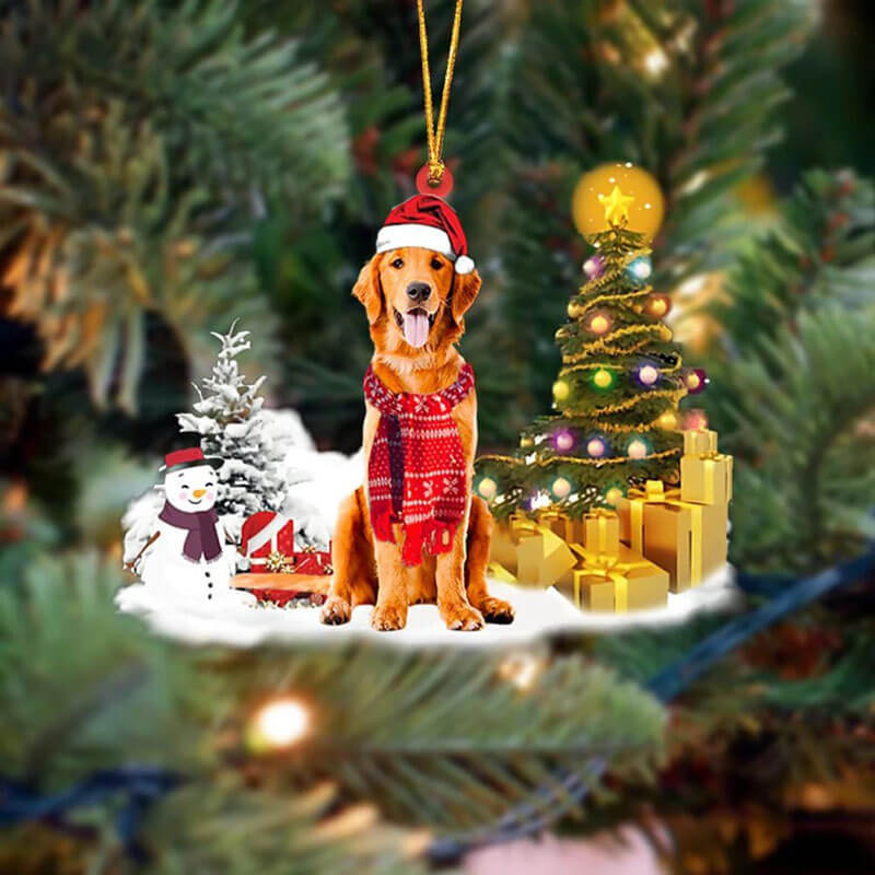 Golden Retriever Christmas Ornament SM042-Jolura