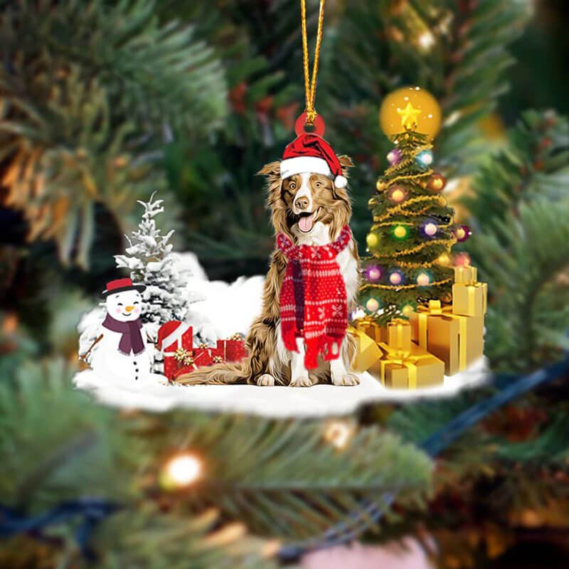 Border Collie Christmas Ornament SM047-Jolura