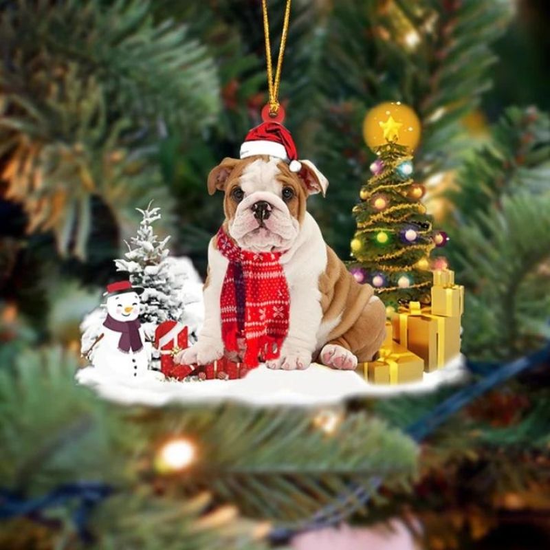 English Bulldog Christmas Ornament SM060-Jolura