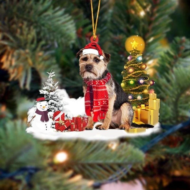 Border Terrier Christmas Ornament SM061-Jolura