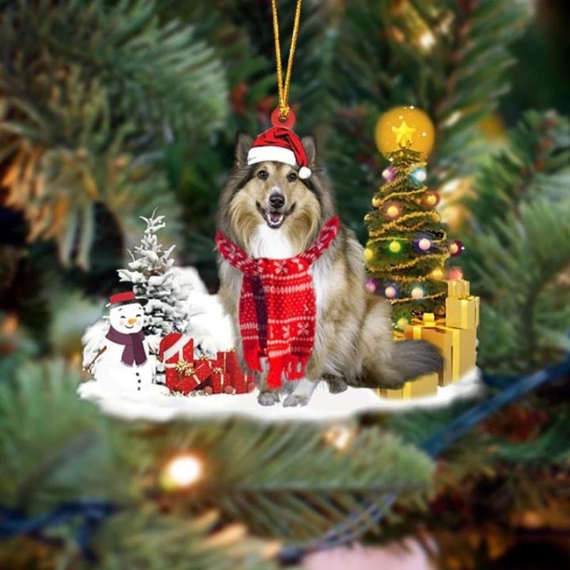 Rough Collie Christmas Ornament SM064-Jolura