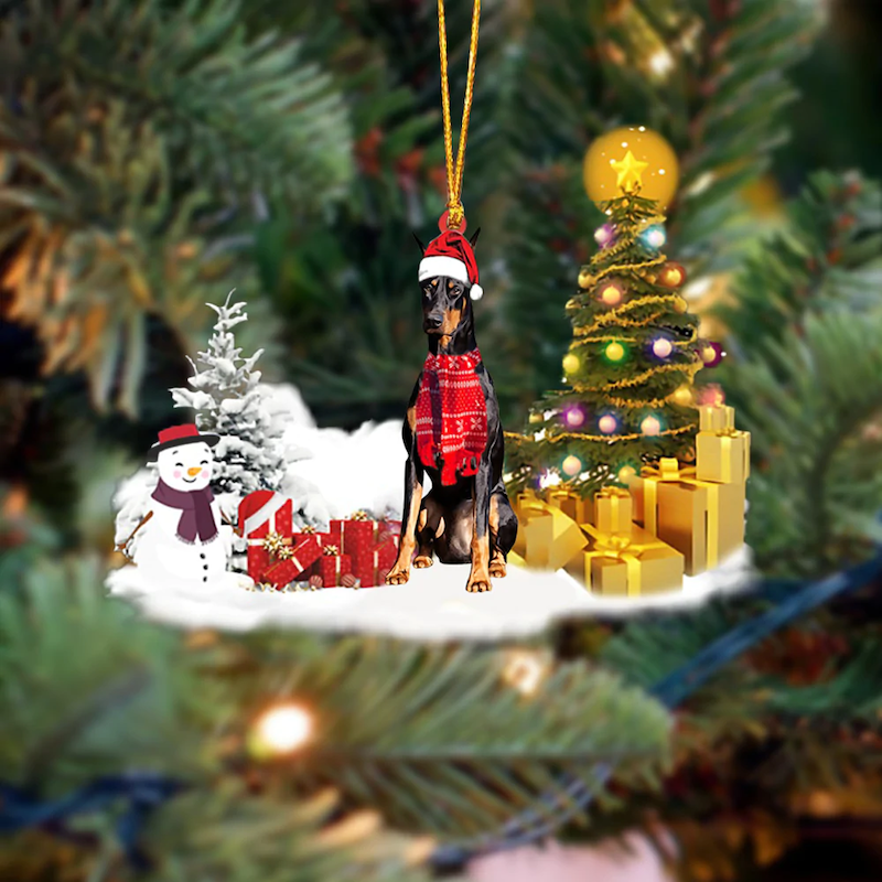 Doberman Pinscher Christmas Ornament SM071-Jolura