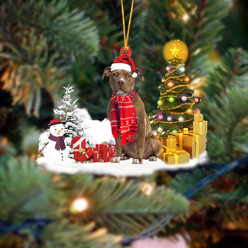 Pit Bull Christmas Ornament SM083-Jolura