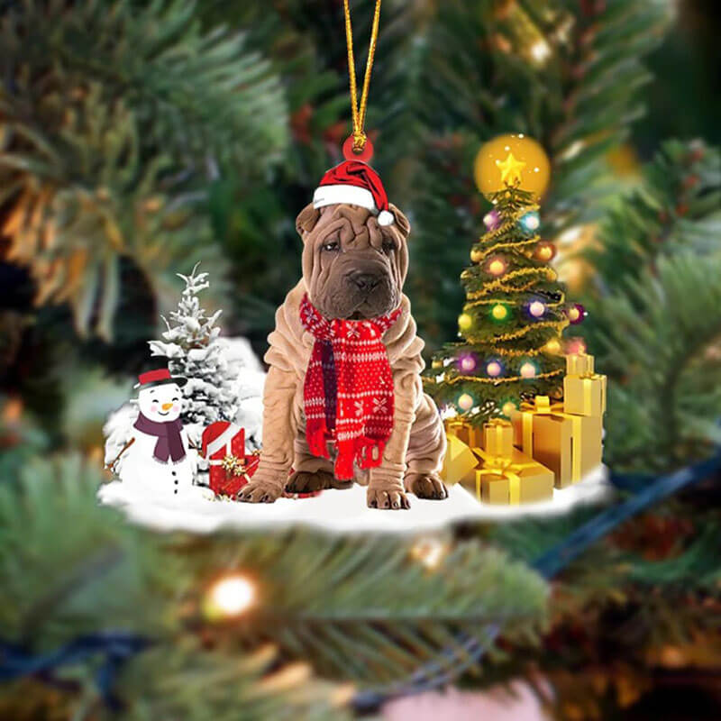 Shar Pei Christmas Ornament SM096-Jolura