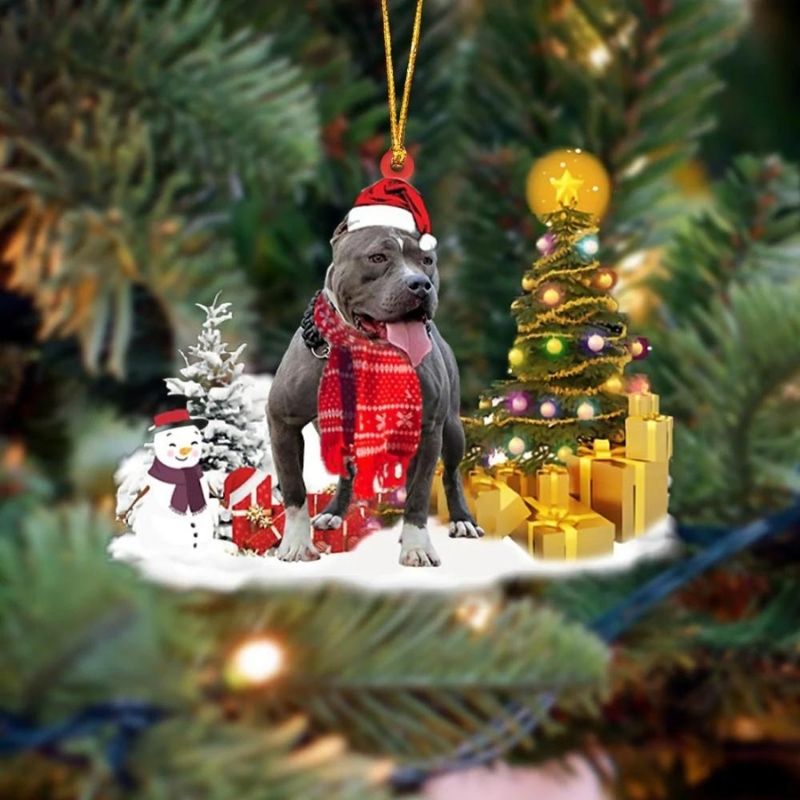 American Bully Dog Christmas Ornament SM110-Jolura