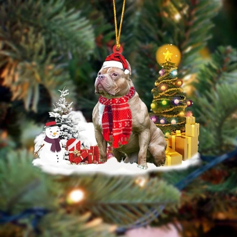 American Bully Dog Christmas Ornament SM114-Jolura