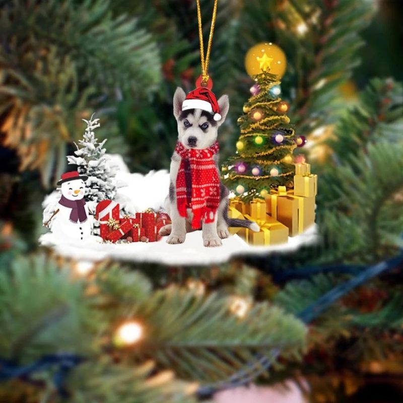 Siberian Husky Christmas Ornament SM119-Jolura