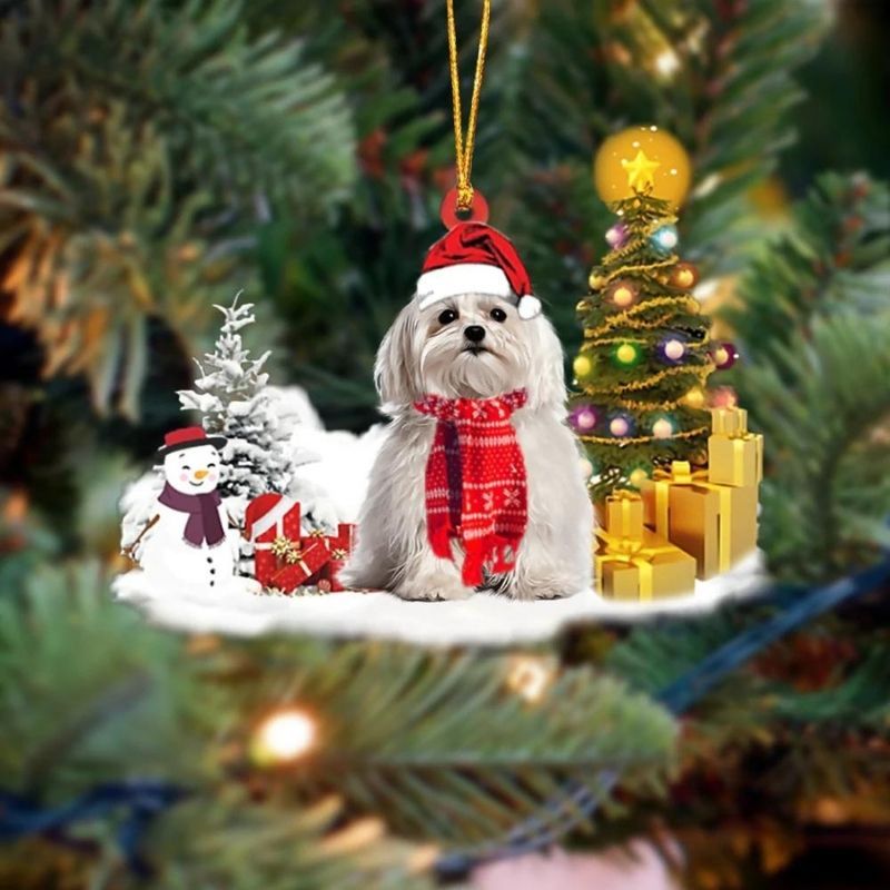 Maltese Christmas Ornament SM122-Jolura