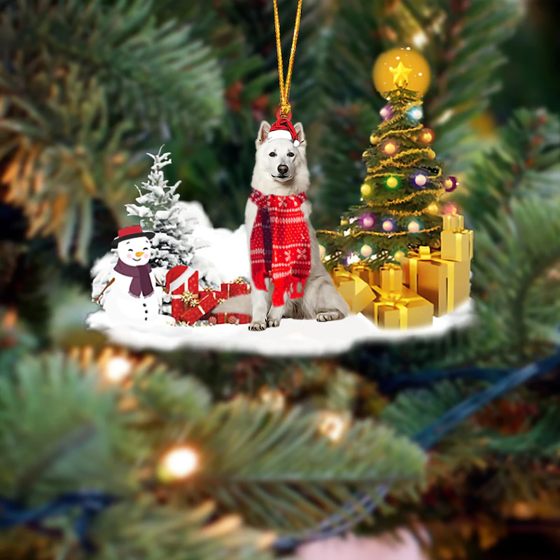 White German Shepherd Christmas Ornament SM127-Jolura