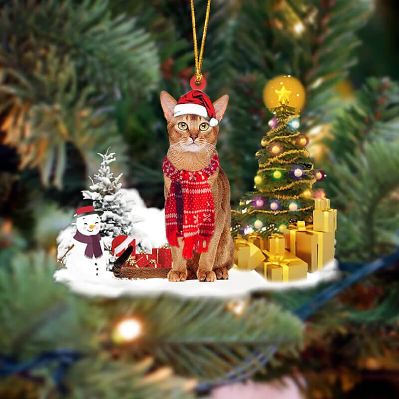 Abyssinian Cat Christmas Ornament SM137-Jolura