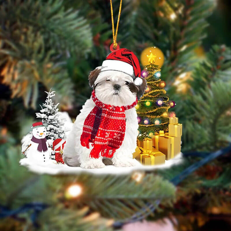 Shih Tzu Christmas Ornament SM140-Jolura