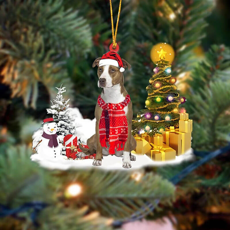 Pit Bull Christmas Ornament SM142-Jolura