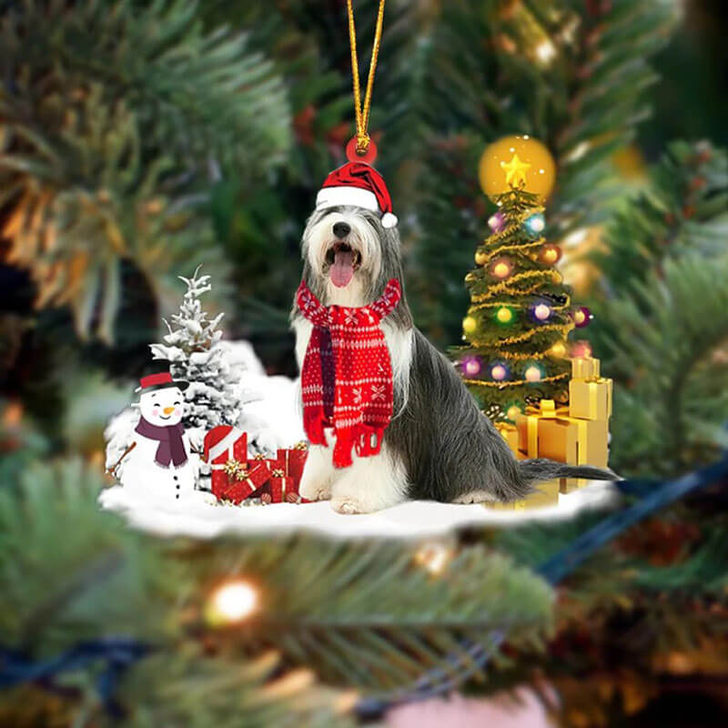 Bearded Collie Christmas Ornament SM145-Jolura