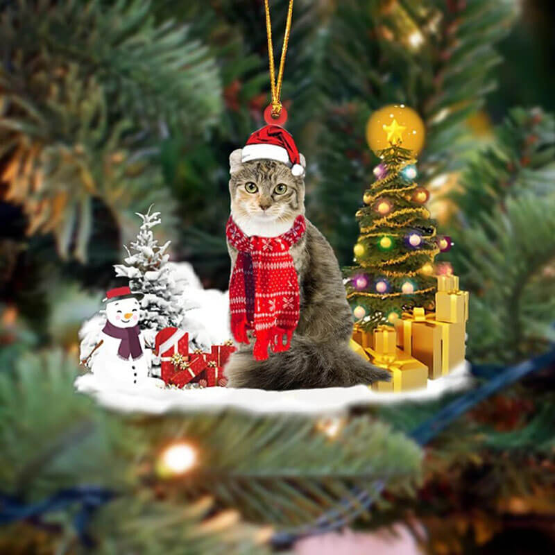 American Curl Cat Christmas Ornament SM148-Jolura