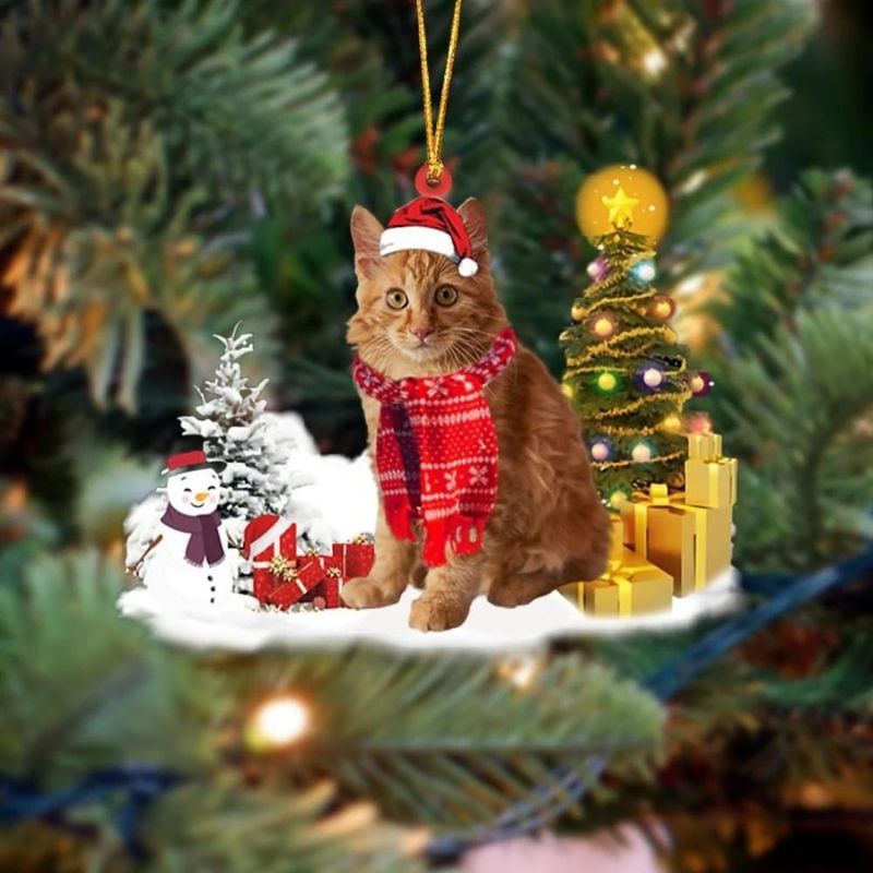 American Bobtail Cat Christmas Ornament SM152-Jolura