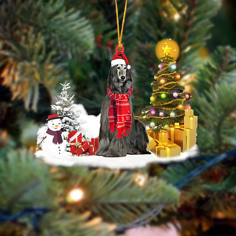 Afghan Hound Christmas Ornament SM176-Jolura