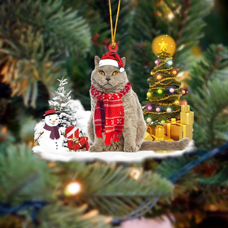 Selkirk Rex Cat Christmas Ornament SM190-Jolura