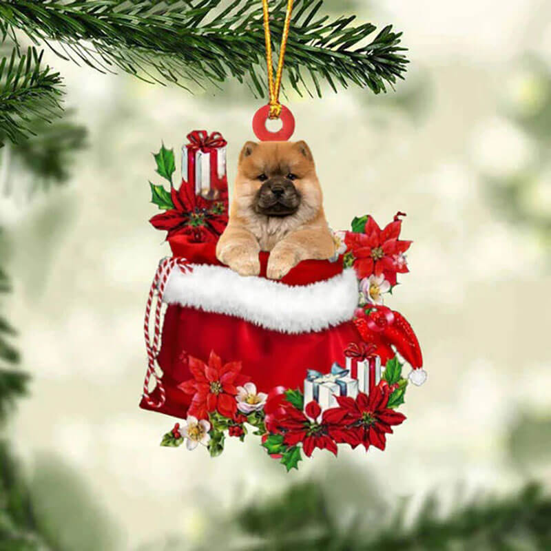 Chow Chow In Gift Bag Christmas Ornament GB028-Jolura