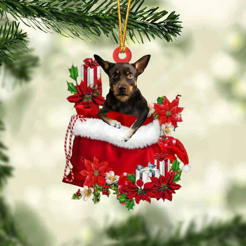 Australian Kelpie In Gift Bag Christmas Ornament GB035-Jolura
