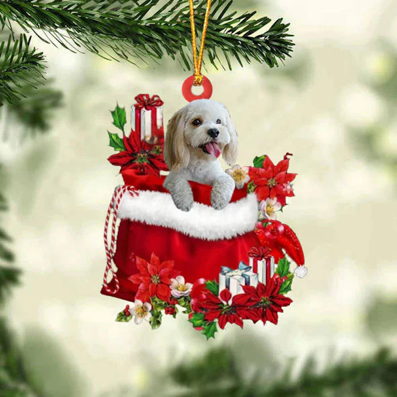 Cockapoo In Gift Bag Christmas Ornament GB040-Jolura