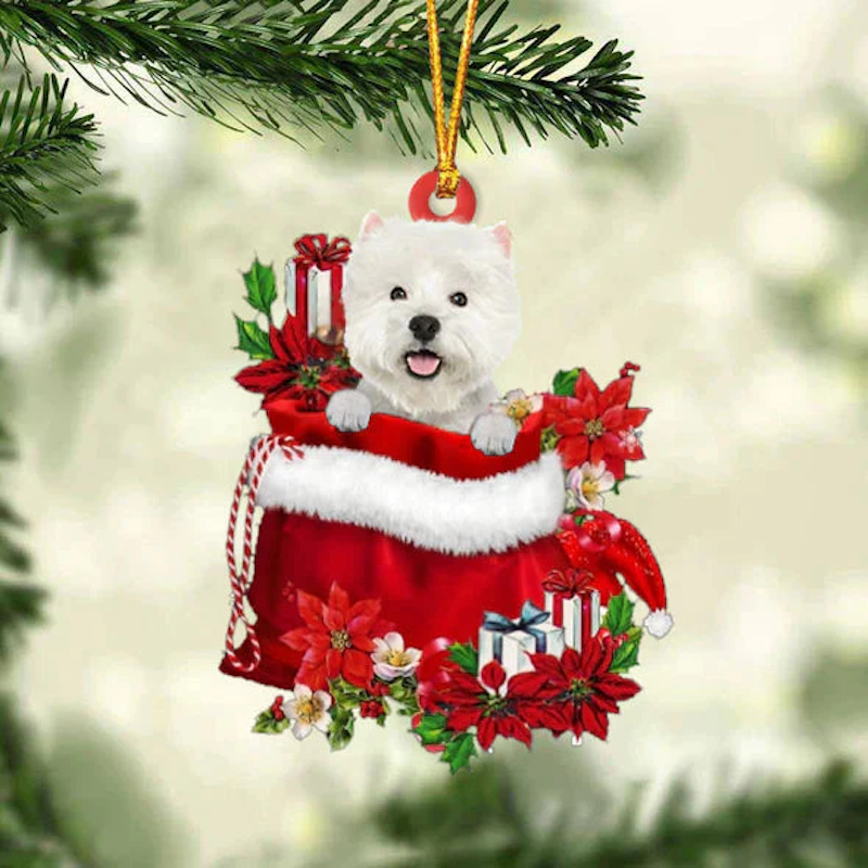 West Highland White Terrier In Gift Bag Christmas Ornament GB113-Jolura