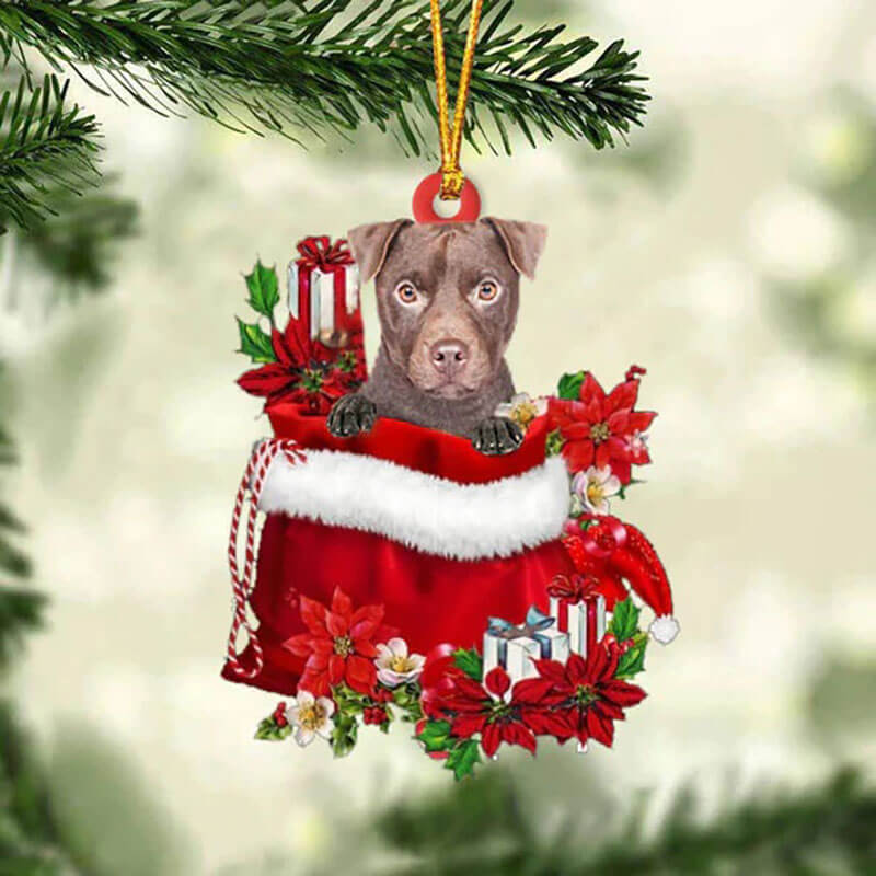 Patterdale Terrier In Gift Bag Christmas Ornament GB120-Jolura