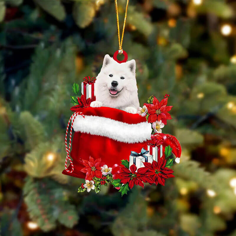 Samoyed In Gift Bag Christmas Ornament GB127-Jolura
