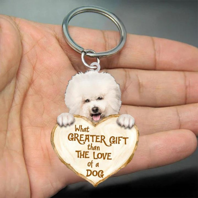 Bichon Frise What Greater Gift Than The Love Of A Dog Acrylic Keychain GG024-Jolura
