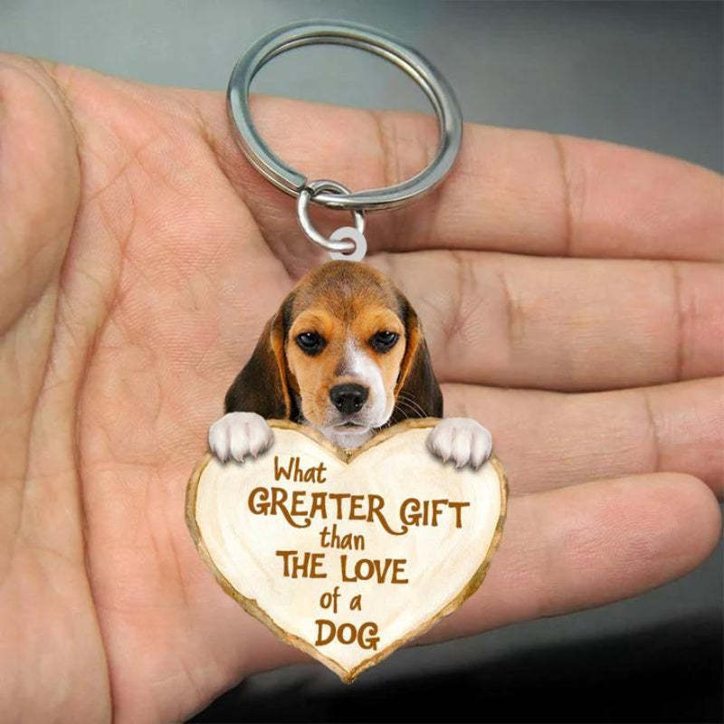 Beagle What Greater Gift Than The Love Of A Dog Acrylic Keychain GG026-Jolura
