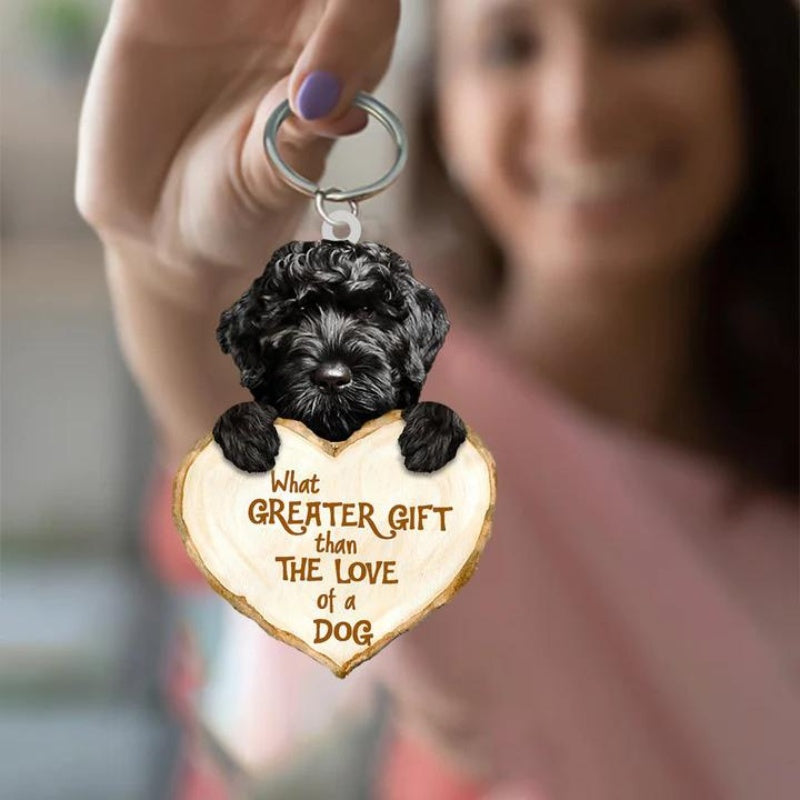 Cavapoo What Greater Gift Than The Love Of A Dog Acrylic Keychain GG030-Jolura