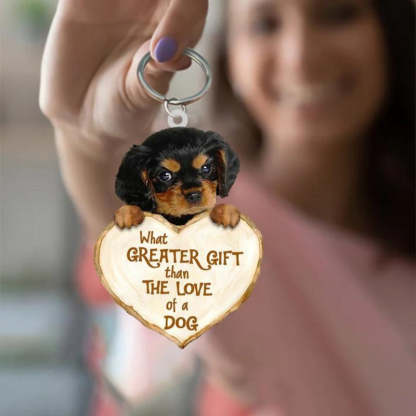 Cavalier King Charles Spaniel What Greater Gift Than The Love Of A Dog Acrylic Keychain GG038-Jolura