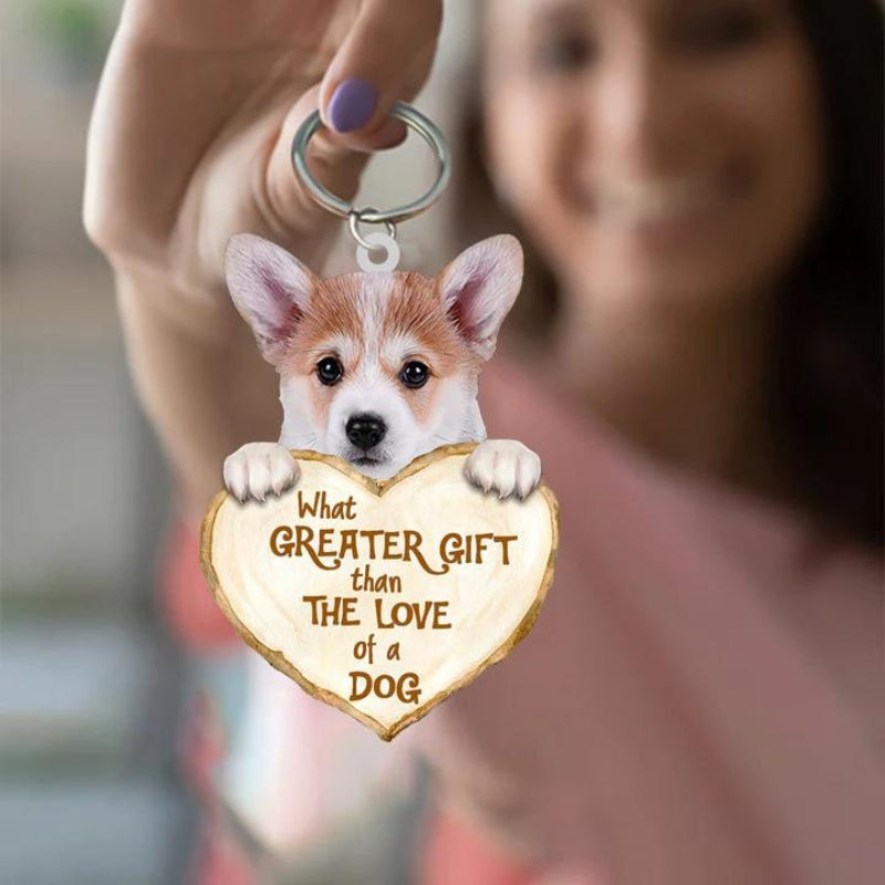 Corgi What Greater Gift Than The Love Of A Dog Acrylic Keychain GG039-Jolura