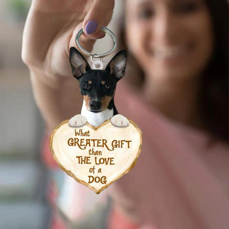 Rat Terrier What Greater Gift Than The Love Of A Dog Acrylic Keychain GG047-Jolura
