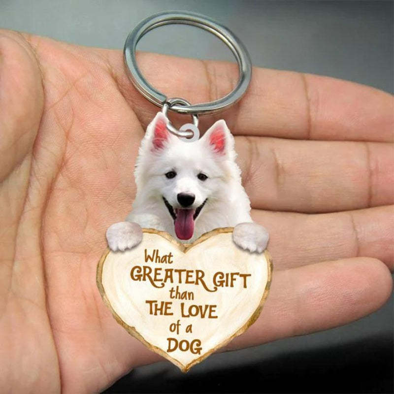 American Eskimo What Greater Gift Than The Love Of A Dog Acrylic Keychain GG067-Jolura