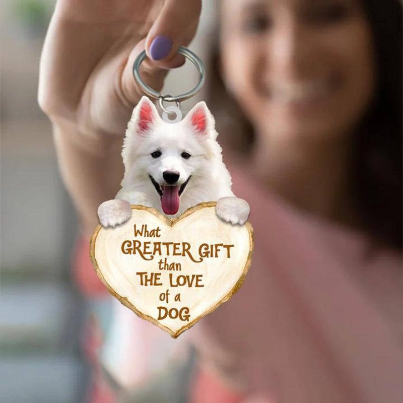 American Eskimo What Greater Gift Than The Love Of A Dog Acrylic Keychain GG067-Jolura