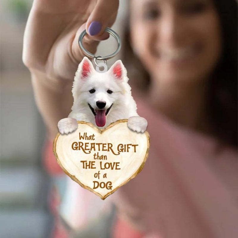 American Eskimo What Greater Gift Than The Love Of A Dog Acrylic Keychain GG067-Jolura