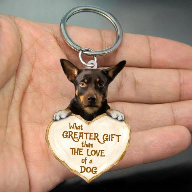 Australian Kelpie What Greater Gift Than The Love Of A Dog Acrylic Keychain GG069-Jolura