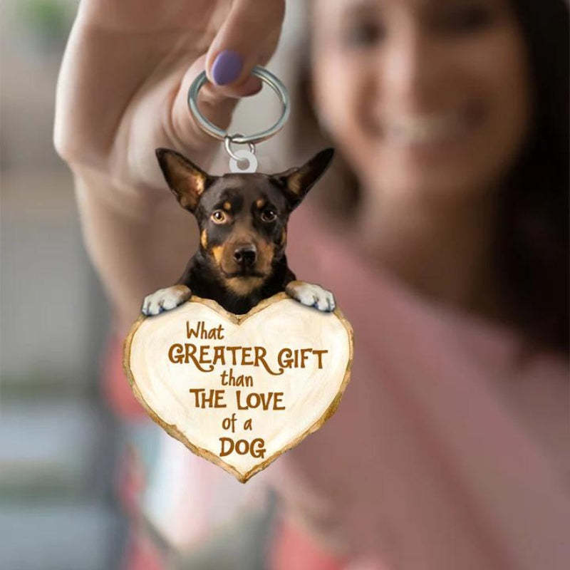 Australian Kelpie What Greater Gift Than The Love Of A Dog Acrylic Keychain GG069-Jolura
