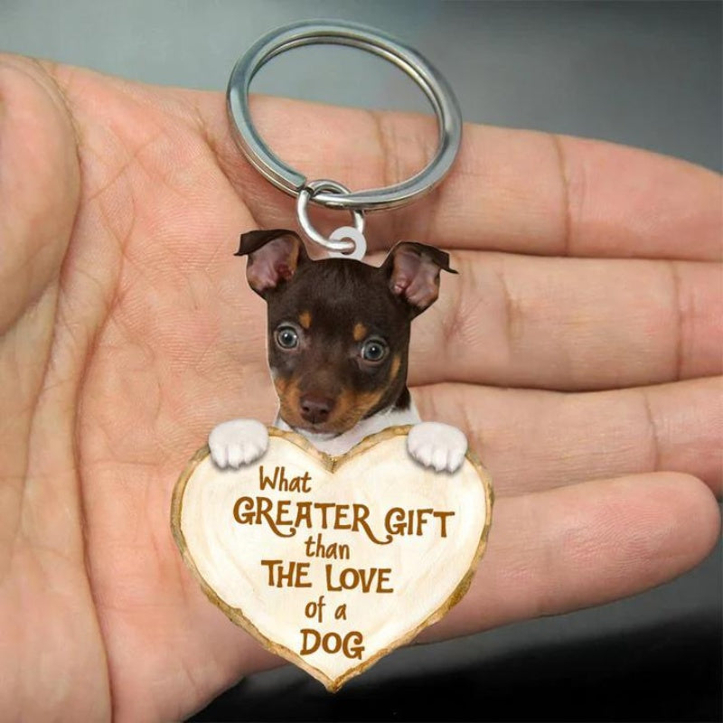Rat Terrier What Greater Gift Than The Love Of A Dog Acrylic Keychain GG080-Jolura