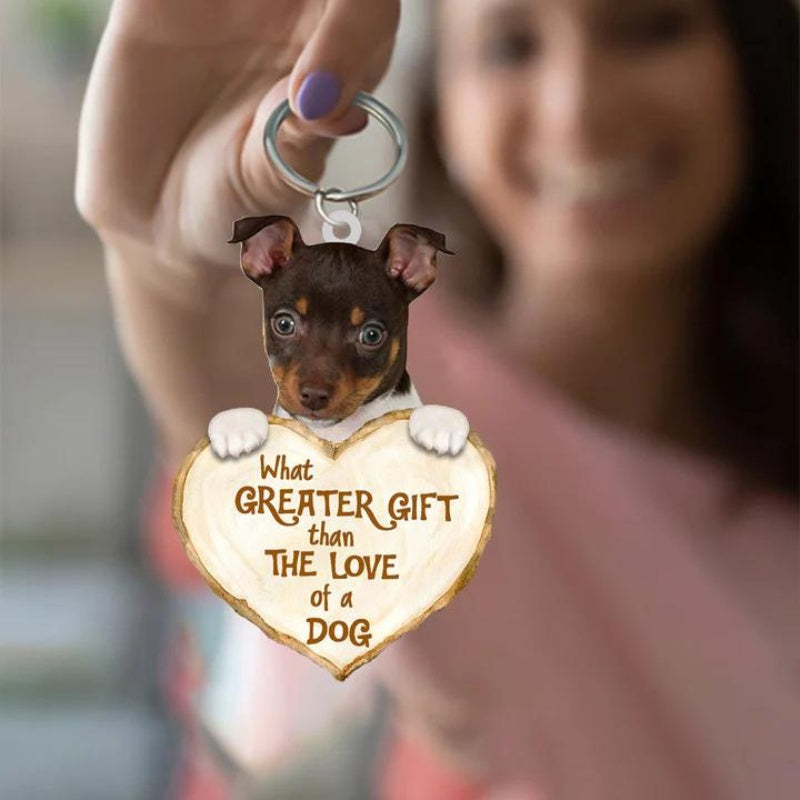 Rat Terrier What Greater Gift Than The Love Of A Dog Acrylic Keychain GG080-Jolura