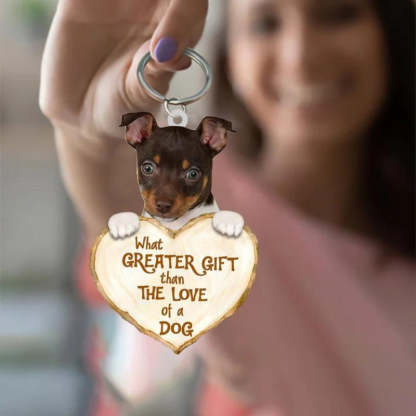 Rat Terrier What Greater Gift Than The Love Of A Dog Acrylic Keychain GG080-Jolura