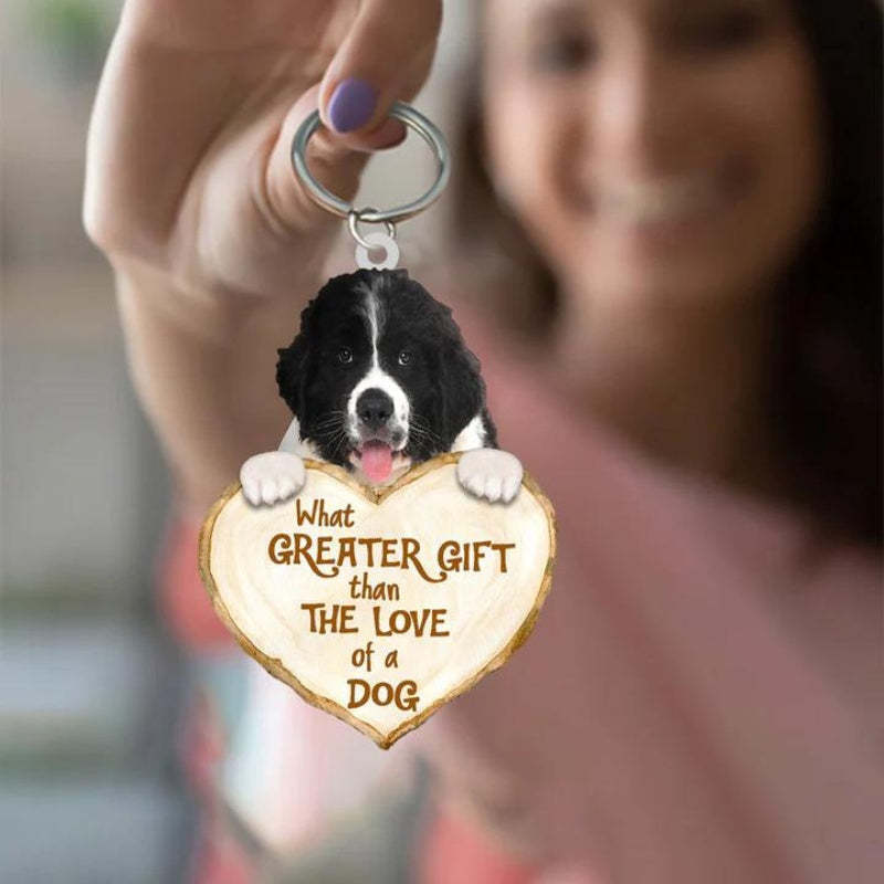 Newfoundland What Greater Gift Than The Love Of A Dog Acrylic Keychain GG081-Jolura