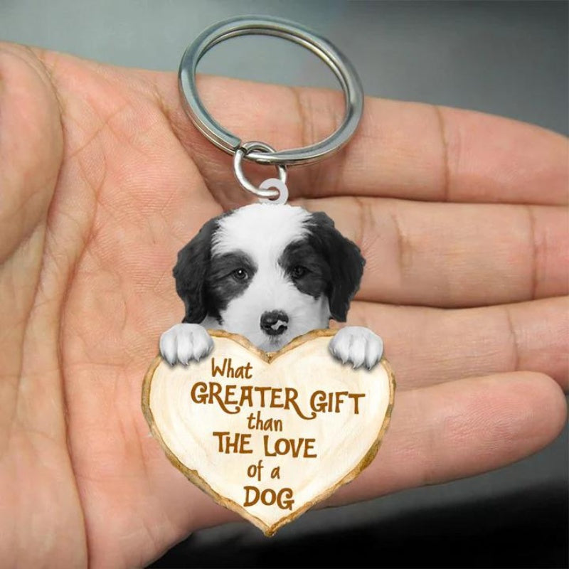Old English Sheepdog What Greater Gift Than The Love Of A Dog Acrylic Keychain GG086-Jolura