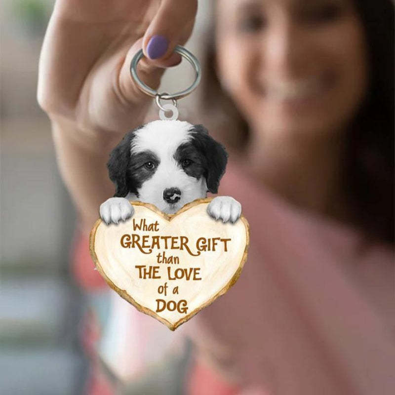 Old English Sheepdog What Greater Gift Than The Love Of A Dog Acrylic Keychain GG086-Jolura