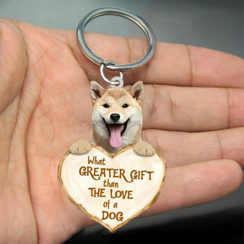 Shiba Inu What Greater Gift Than The Love Of A Dog Acrylic Keychain GG089-Jolura