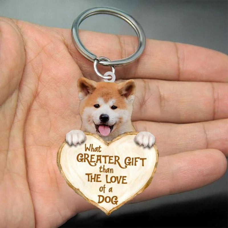 Shiba Inu What Greater Gift Than The Love Of A Dog Acrylic Keychain GG103-Jolura